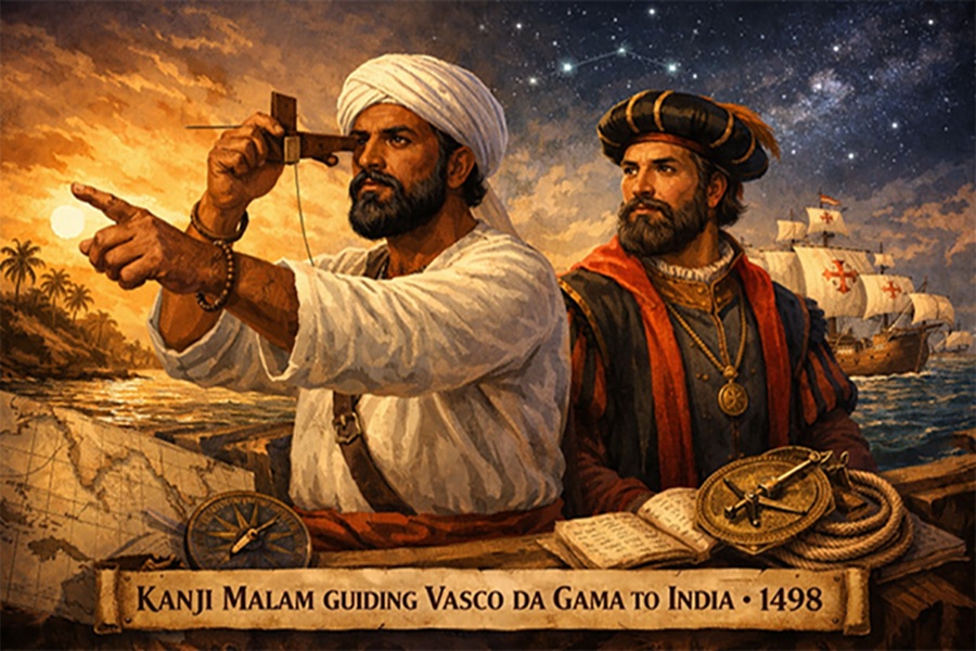 वास्को डी गामा ने स्वयं भारत का रास्ता नहीं खोजा था, अफ्रीका से भारत तक एक गुजराती नाविक ने दिखाया था रास्ता